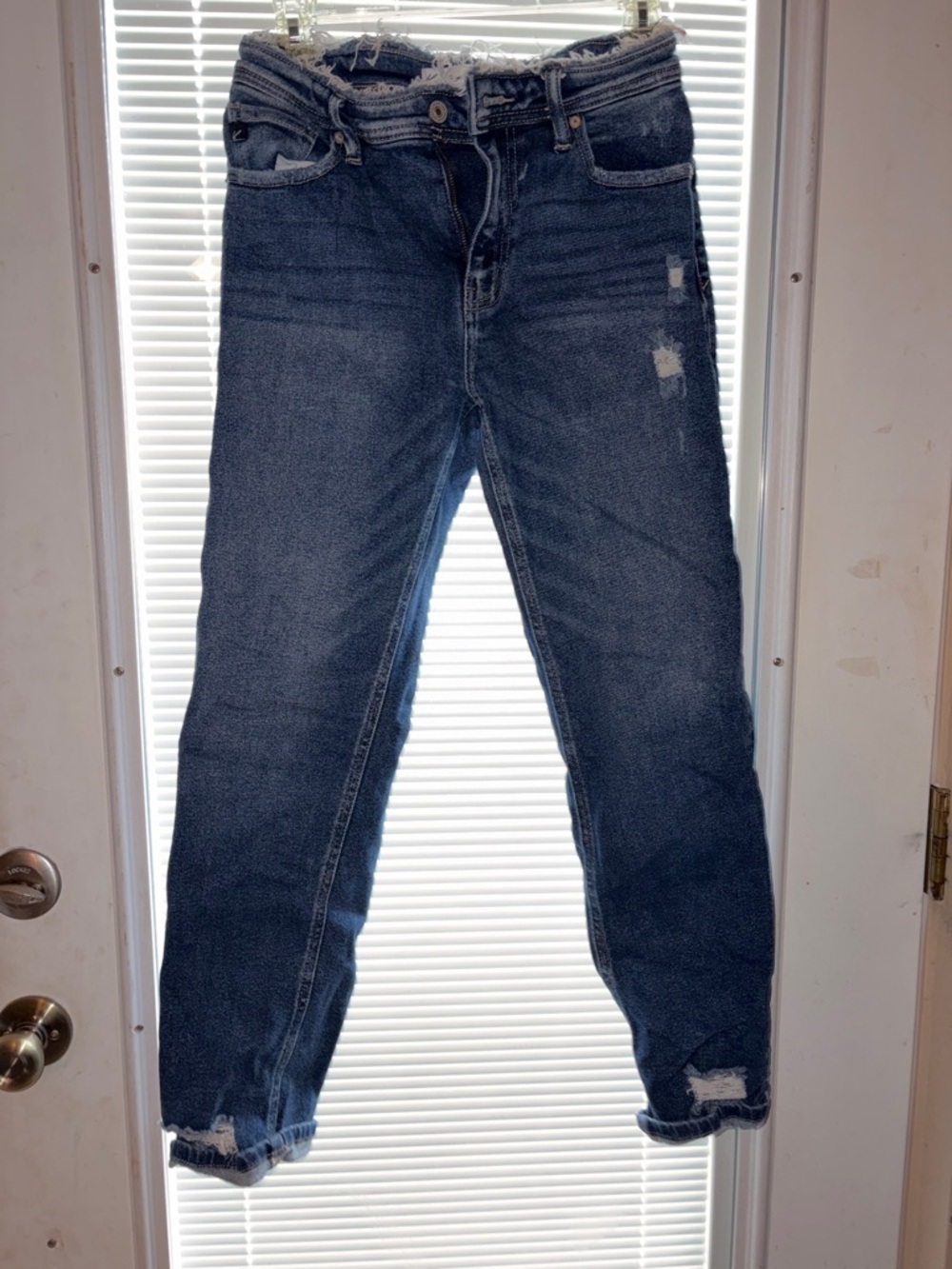 KanCan Dark Indigo Distressed Boyfriend Jeans
